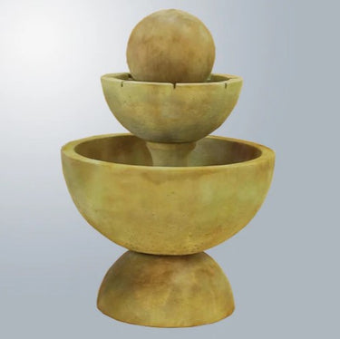Giannini Garden Tondo Two Tier Fountain With Spillways